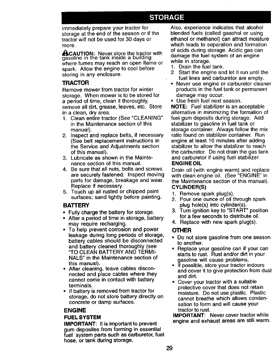 Storage | Craftsman 917.271815 User Manual | Page 29 / 60