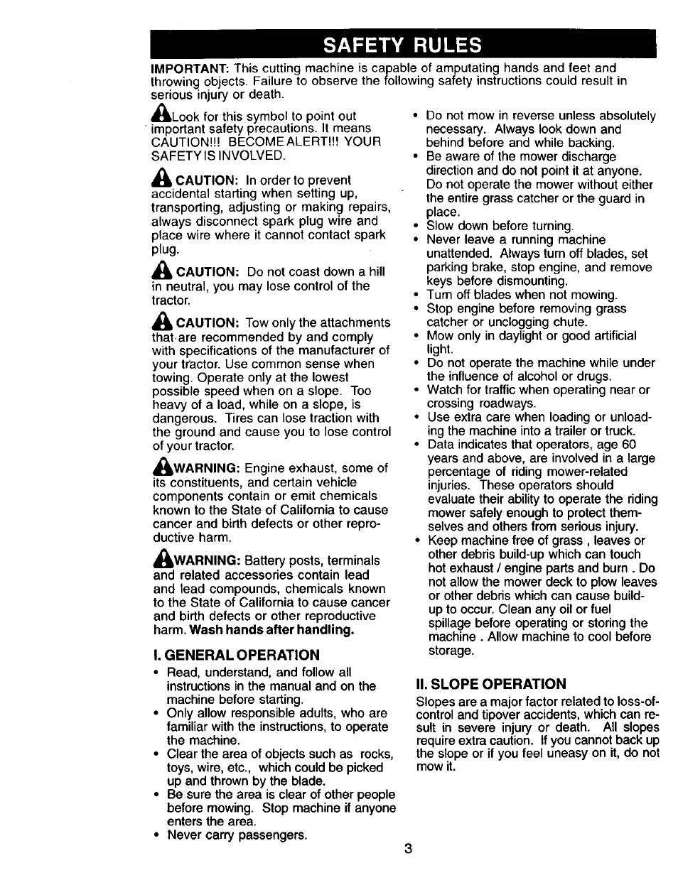 Safety rules | Craftsman 917.271815 User Manual | Page 3 / 60