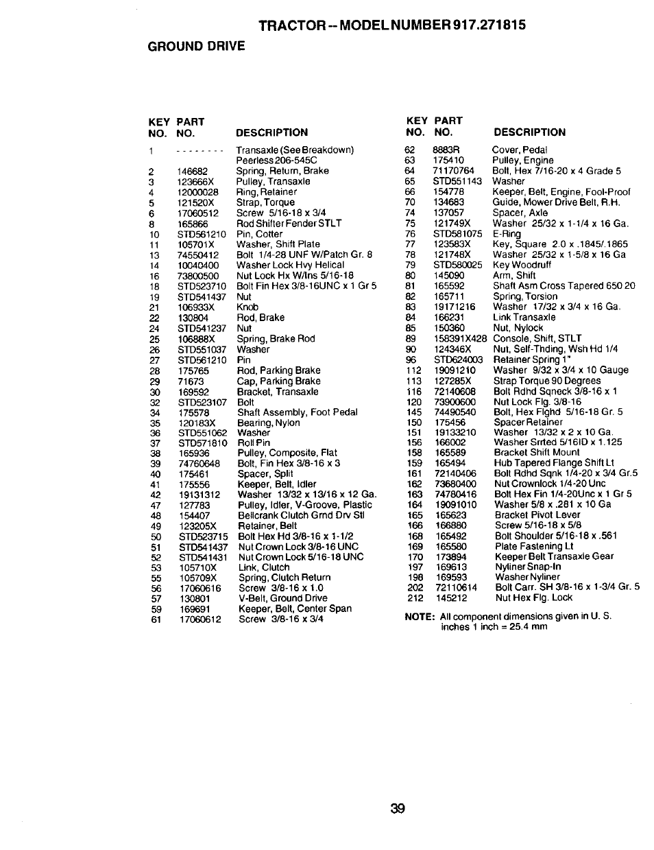 Ground drive | Craftsman 917.271815 User Manual | Page 39 / 60