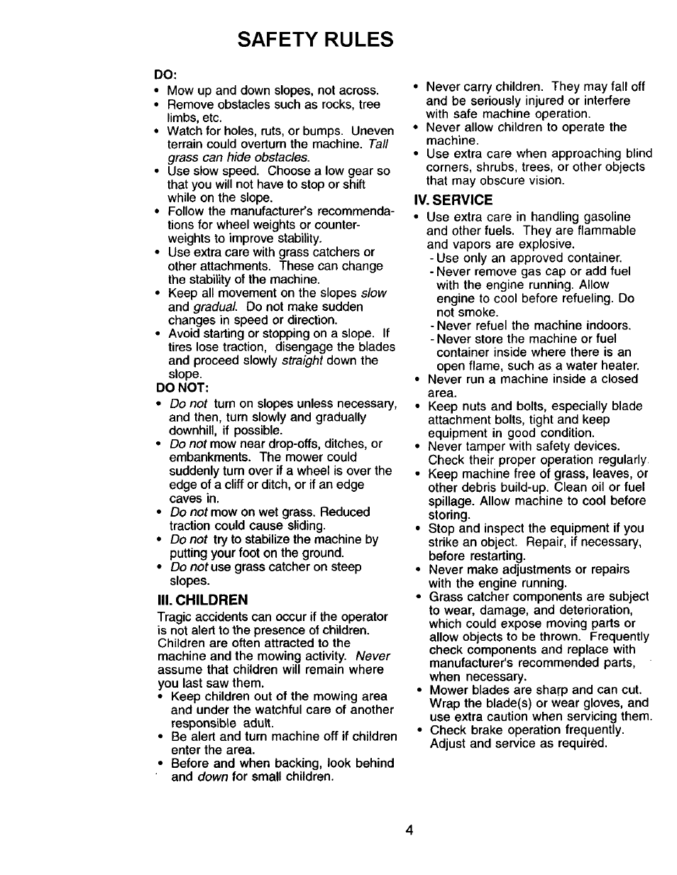Safety rules | Craftsman 917.271815 User Manual | Page 4 / 60