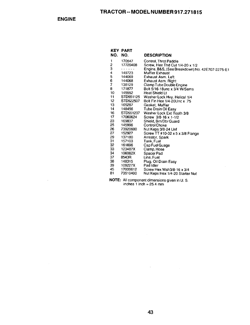 Craftsman 917.271815 User Manual | Page 43 / 60