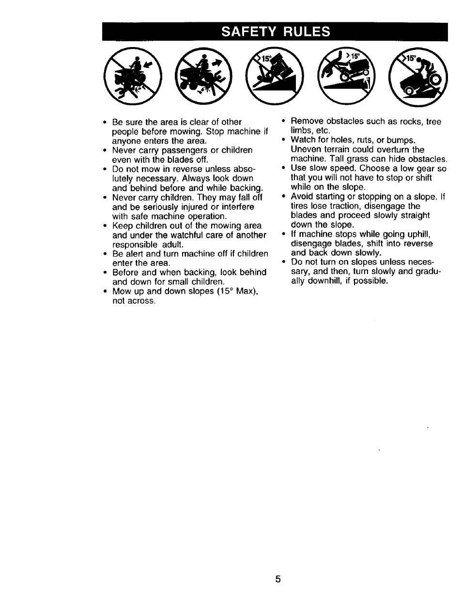 Safety rules | Craftsman 917.271815 User Manual | Page 5 / 60