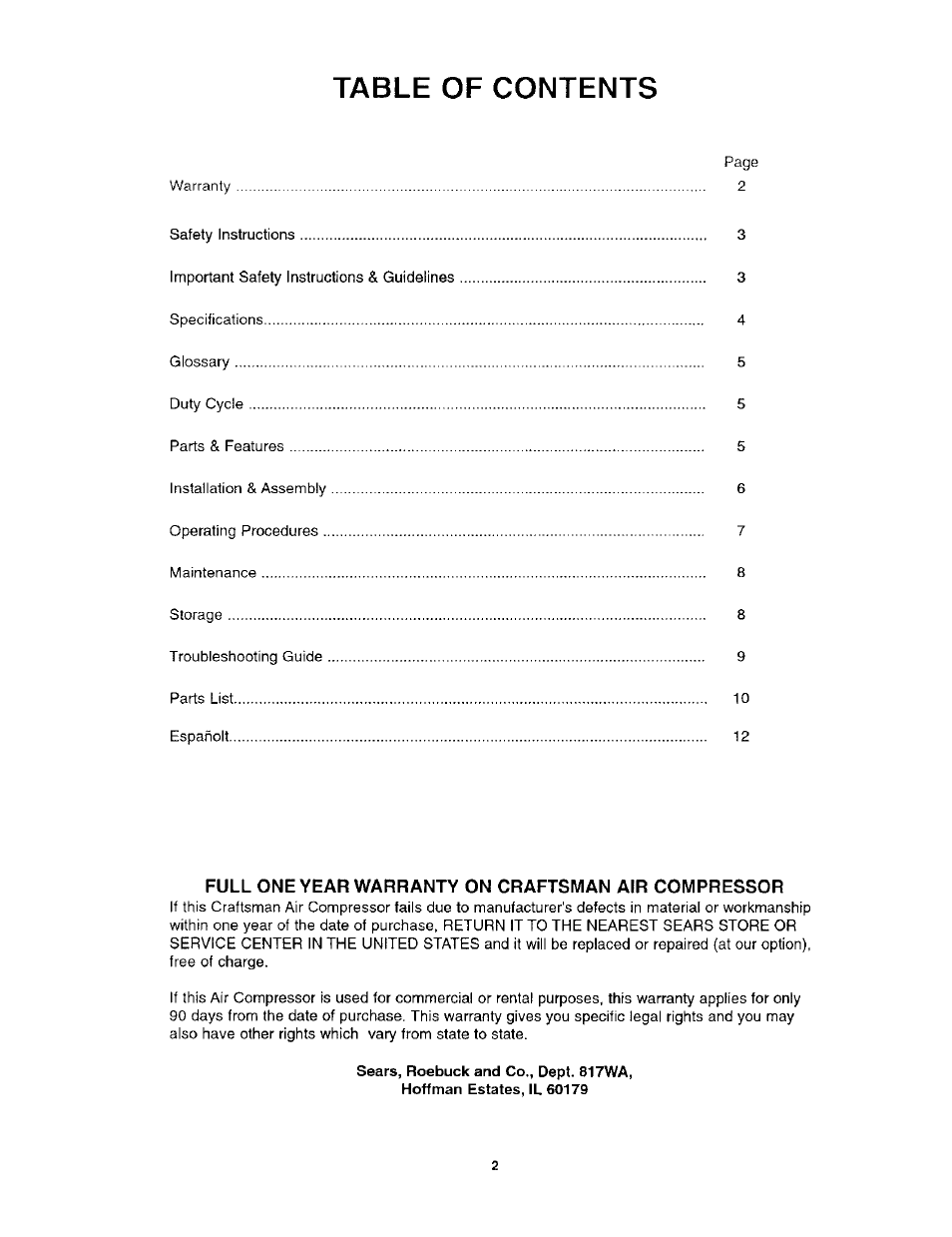 Craftsman 921.152100 User Manual | Page 2 / 11