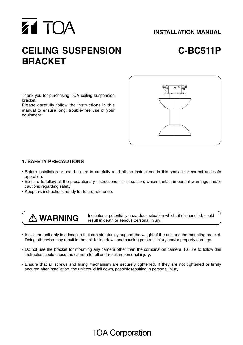 Toa C-BC511P User Manual | 4 pages