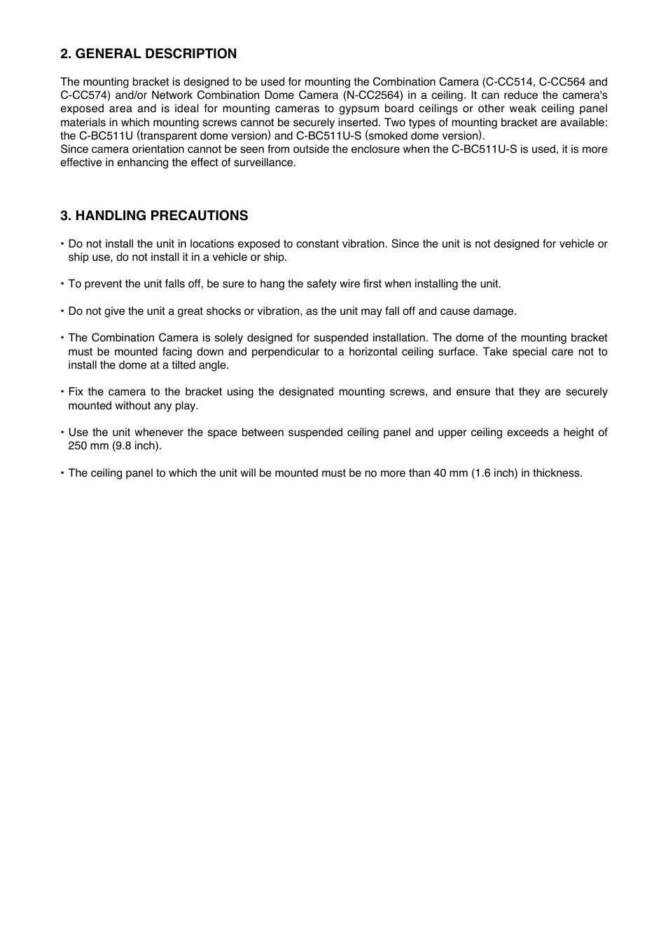 Toa C-BC511U-S User Manual | Page 3 / 4