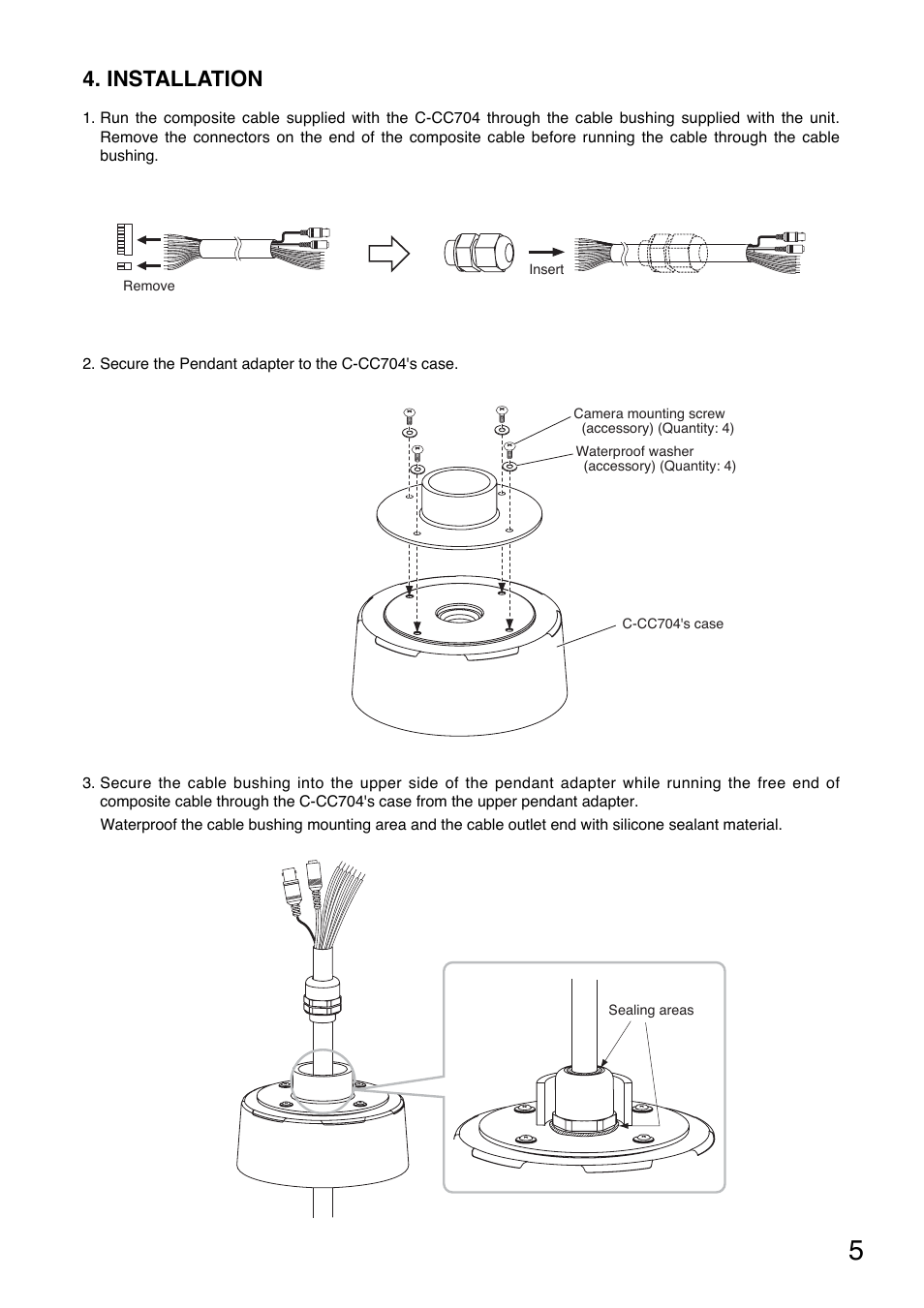 Installation | Toa C-BC704PB User Manual | Page 5 / 8