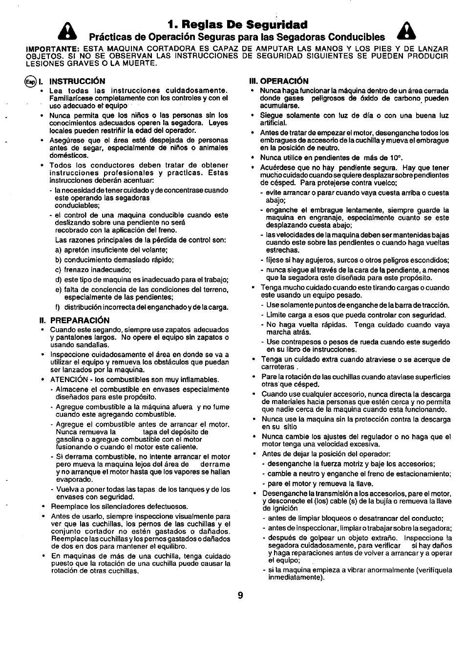 Reglas de seguridad | Craftsman 25949 User Manual | Page 9 / 68