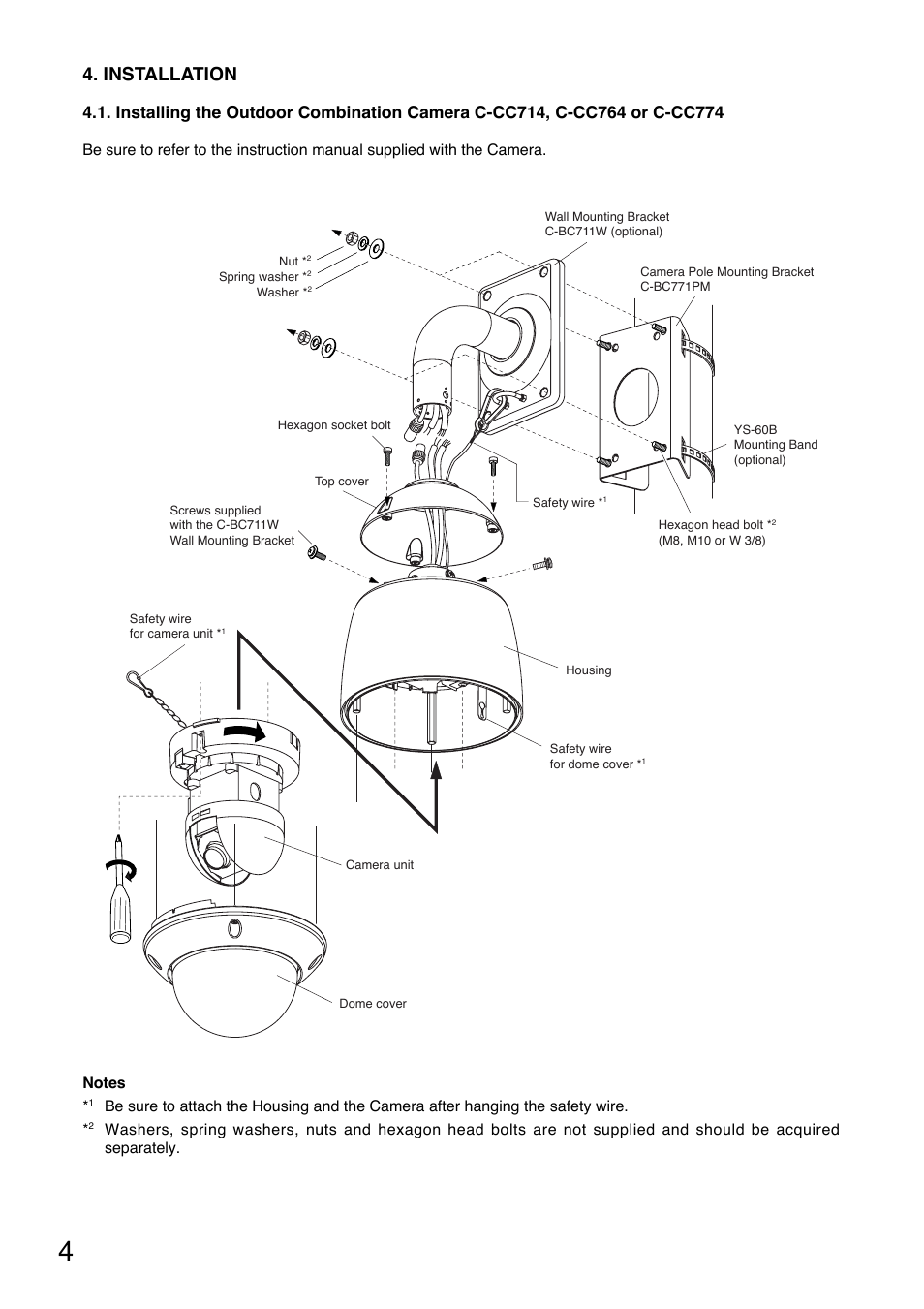 Installation | Toa C-BC771PM User Manual | Page 4 / 6