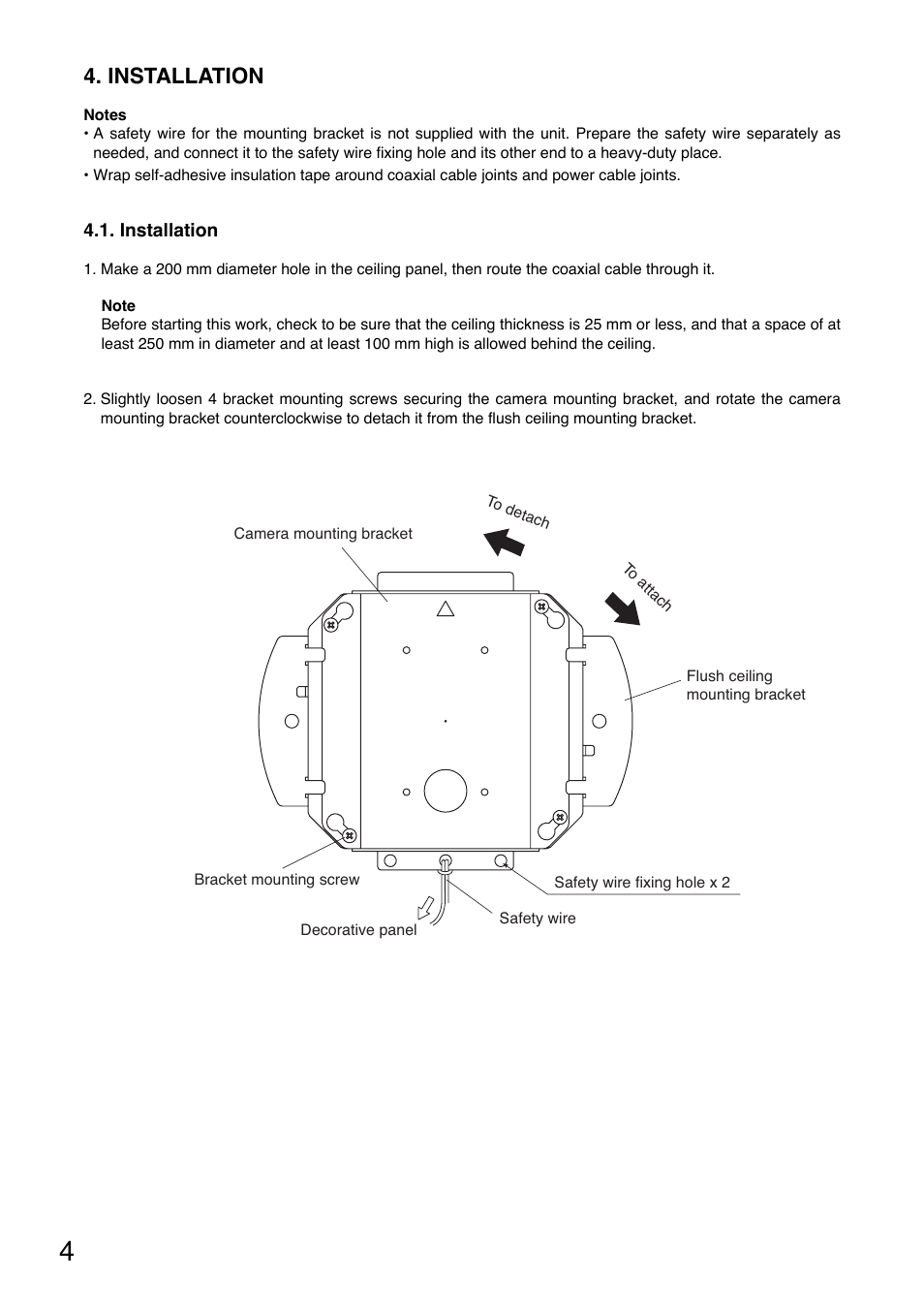 Installation | Toa C-BC850U User Manual | Page 4 / 6