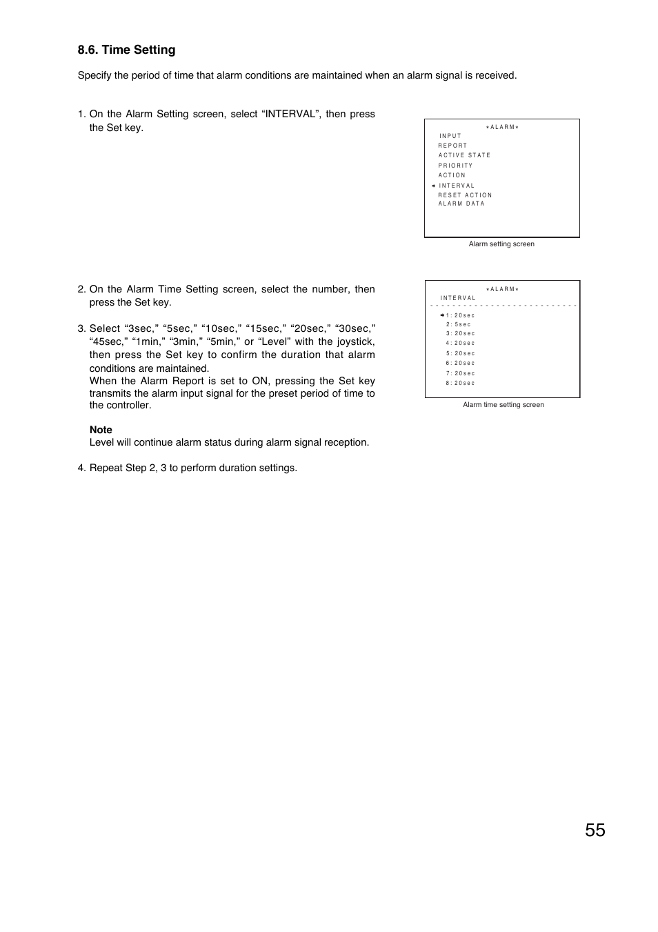 Time setting | Toa C-CC774 PL User Manual | Page 55 / 82