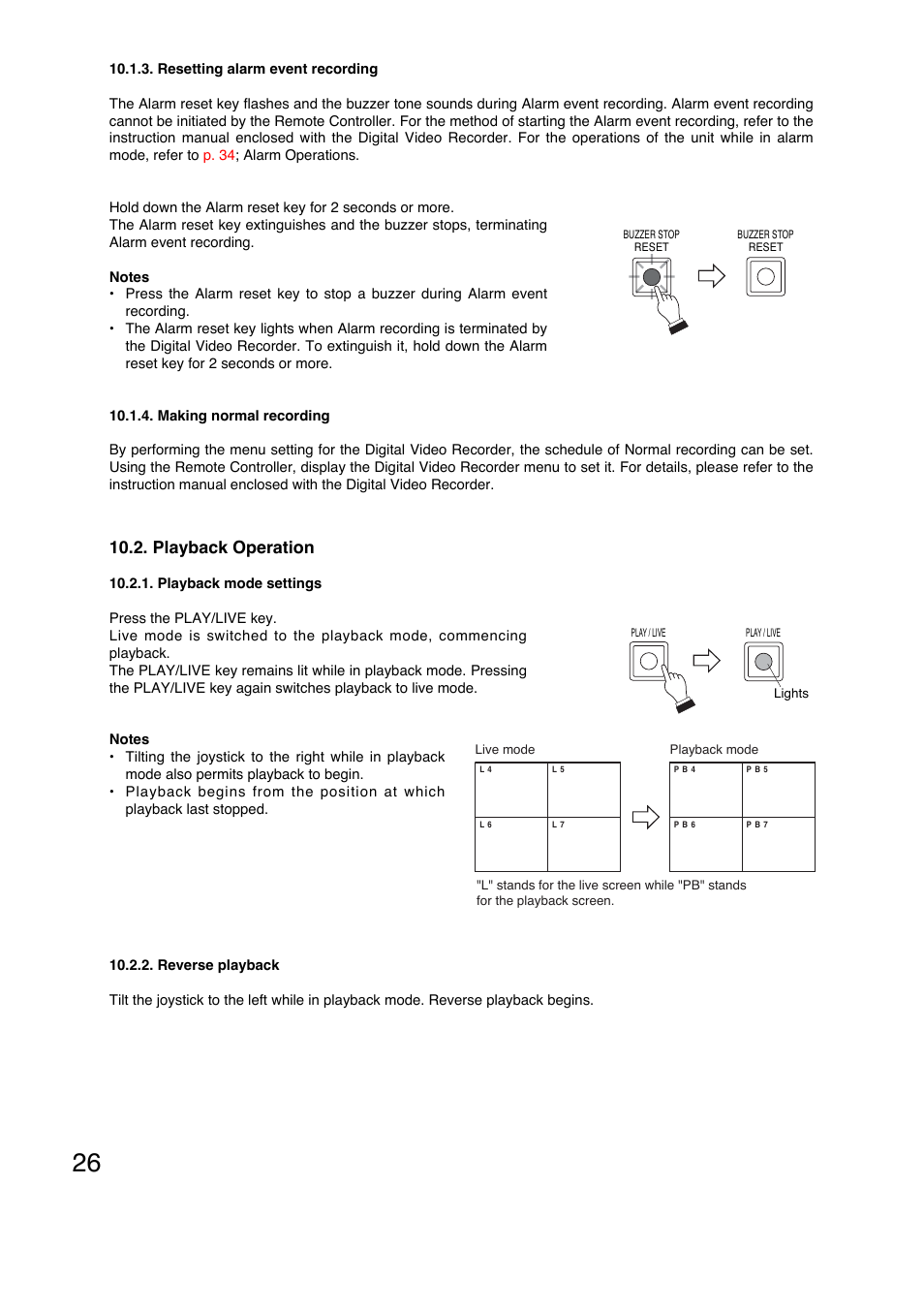 Playback operation | Toa C-RM1000 HV User Manual | Page 26 / 60