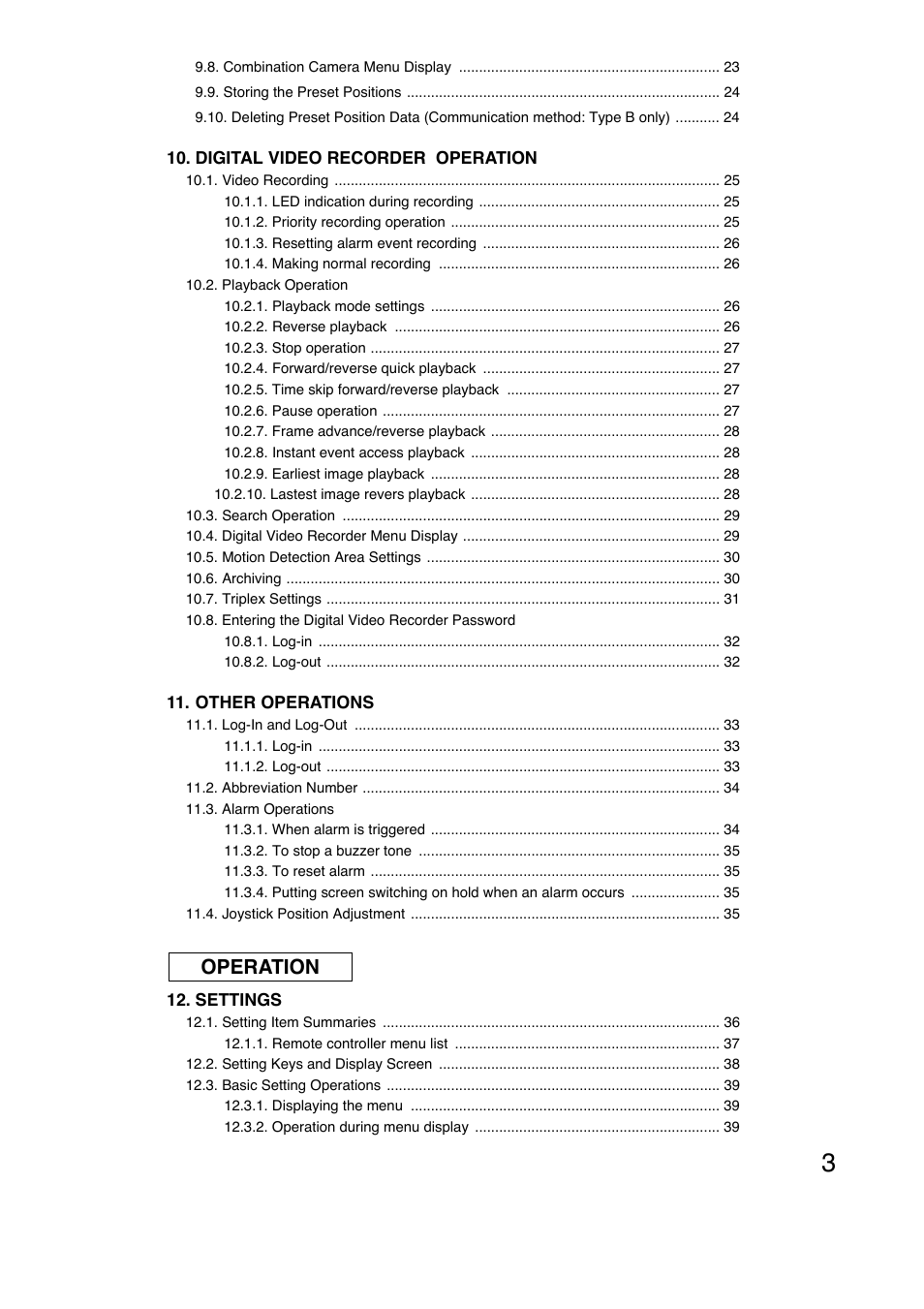 Operation | Toa C-RM1000 HV User Manual | Page 3 / 60