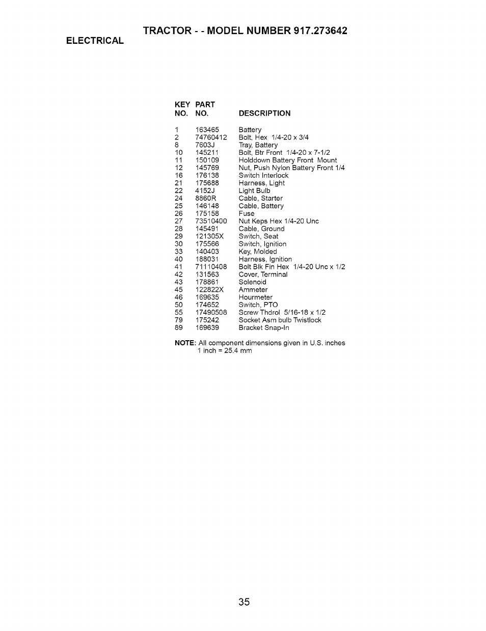 Electrical | Craftsman DYT 4000 917.273642 User Manual | Page 35 / 56