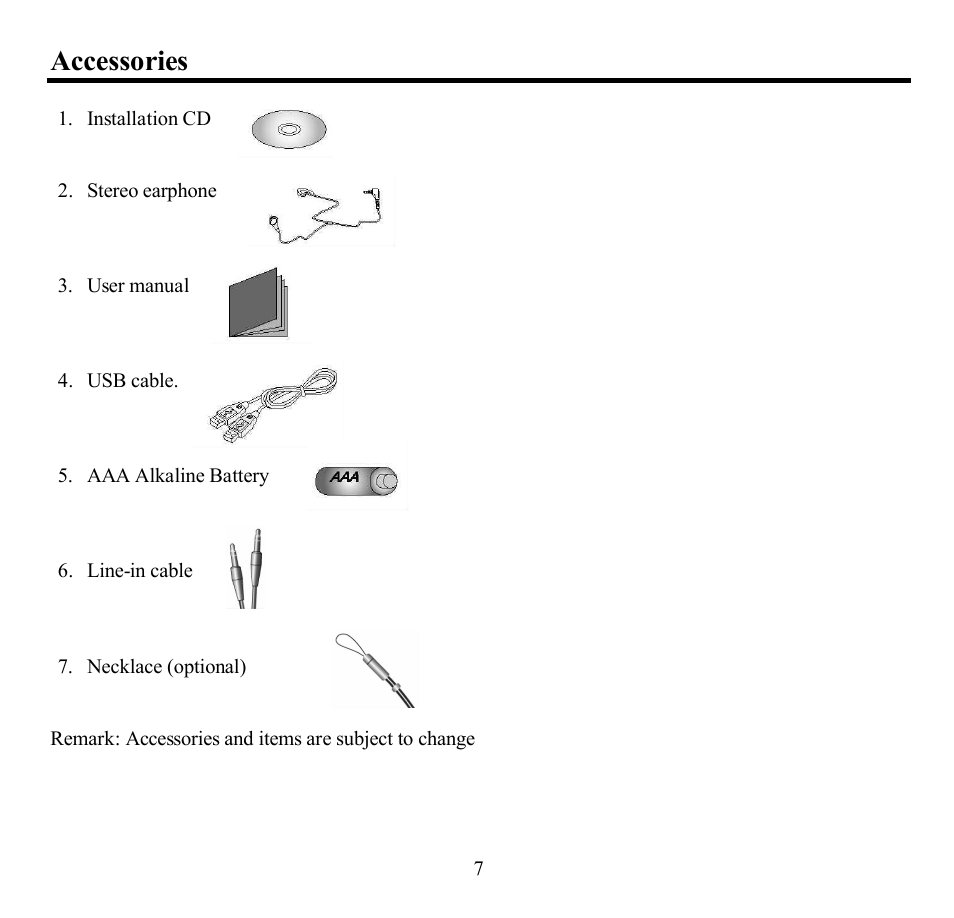 Accessories | Hyundai H-F2563 User Manual | Page 7 / 95