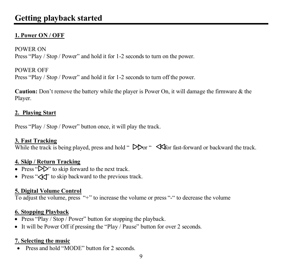 Getting playback started | Hyundai H-F2563 User Manual | Page 9 / 95