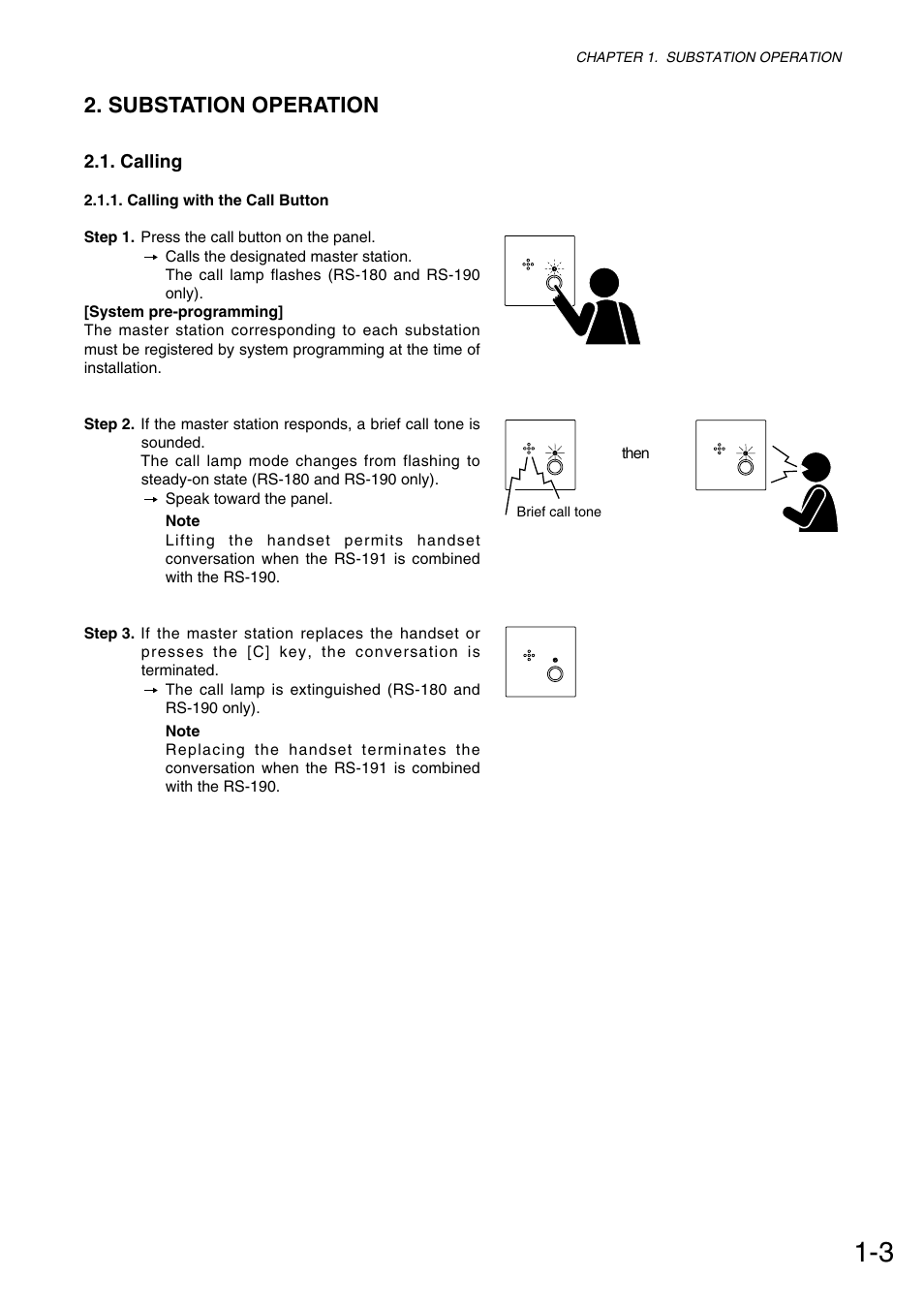Substation operation | Toa VS-900 User Manual | Page 13 / 72