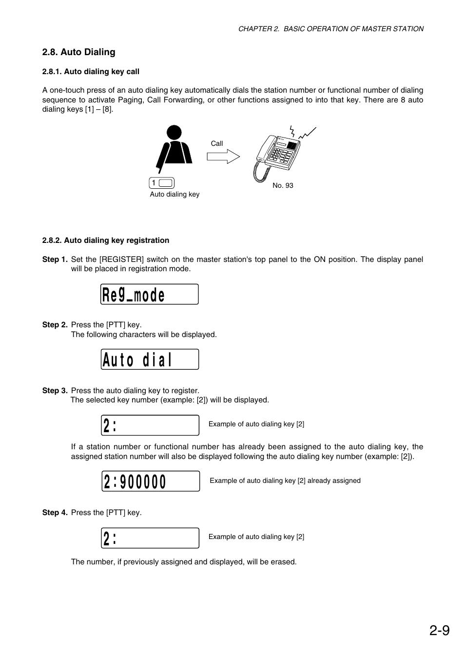 Re g –m ode | Toa VS-900 User Manual | Page 25 / 72
