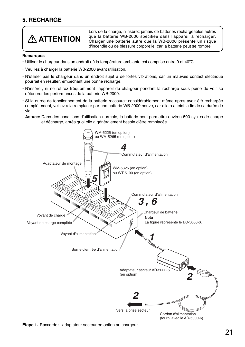 Attention | Toa BC-5000-12 User Manual | Page 21 / 44