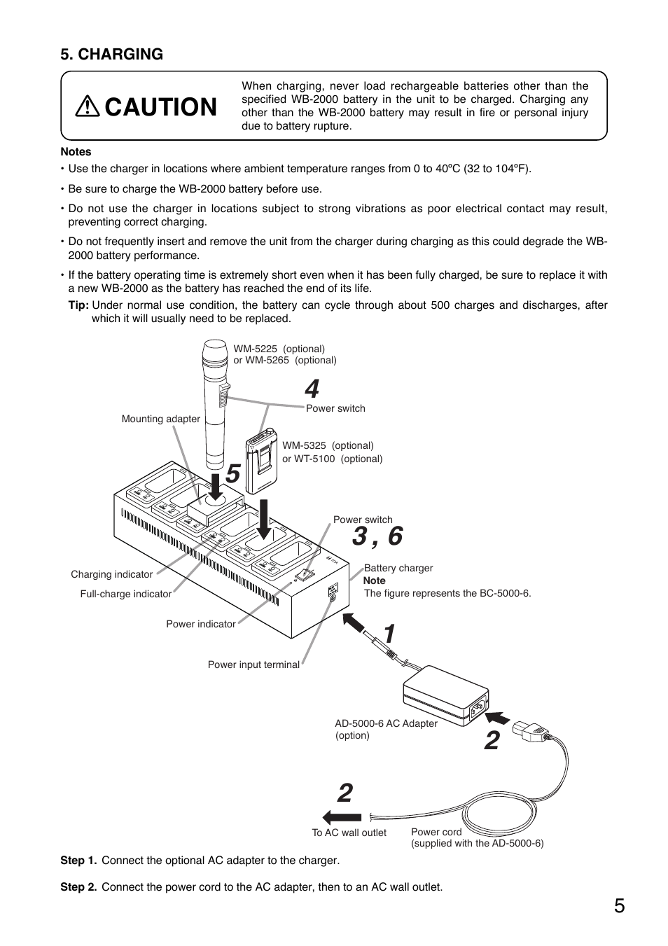 Caution | Toa BC-5000-12 User Manual | Page 5 / 44