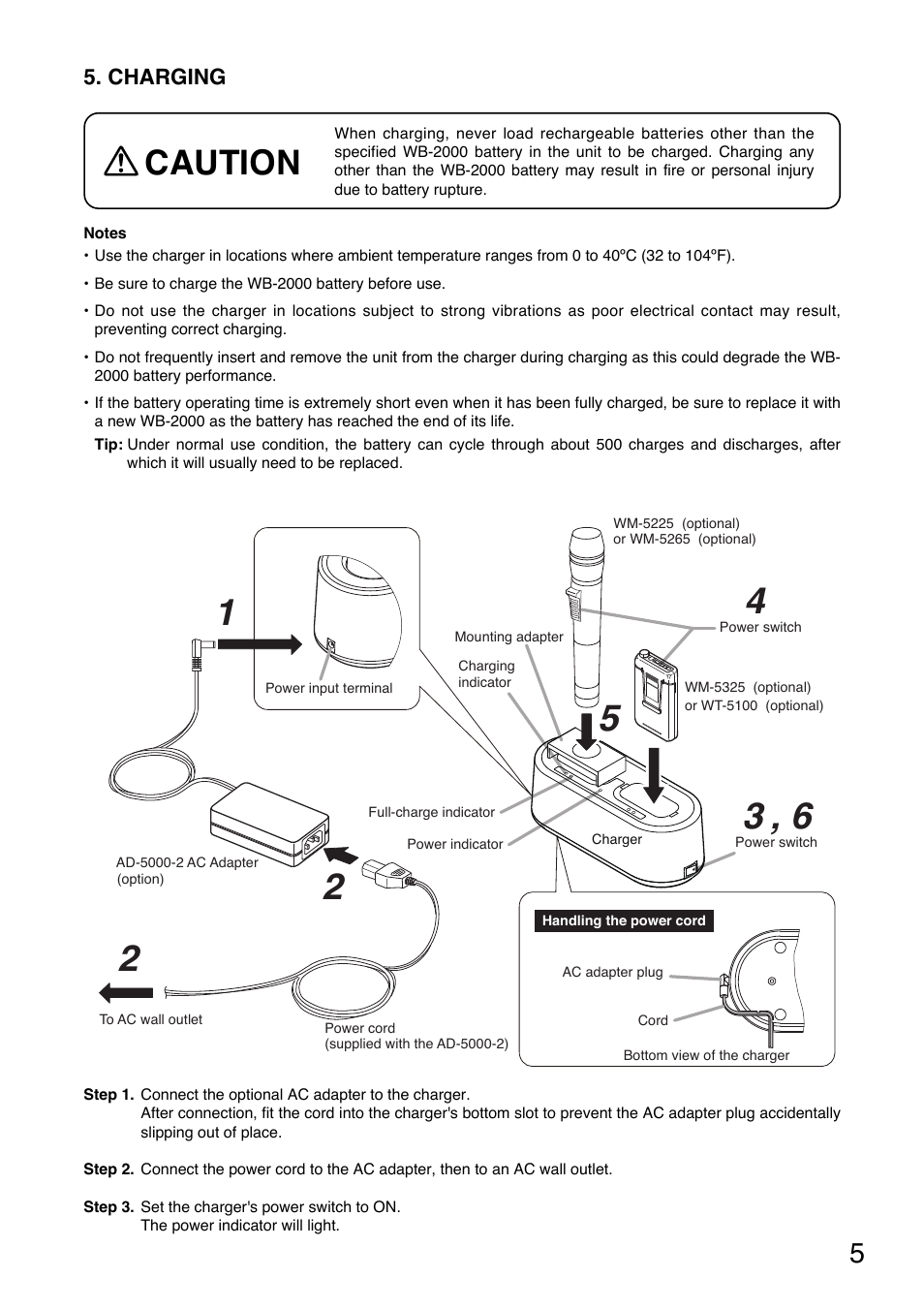 Caution | Toa BC-5000-2 User Manual | Page 5 / 44