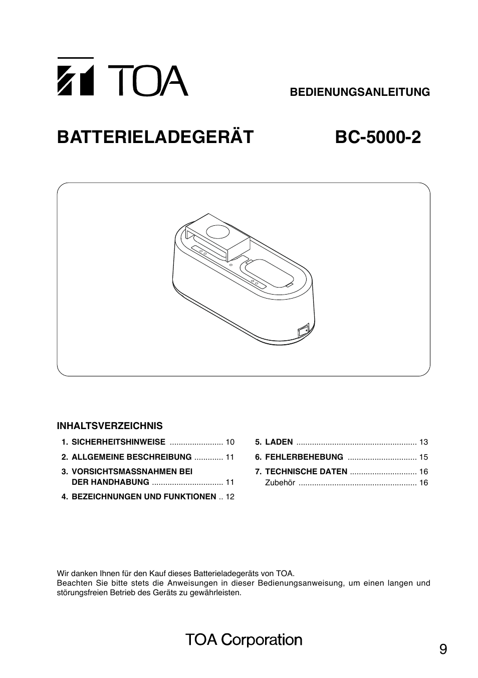Toa BC-5000-2 User Manual | Page 9 / 44