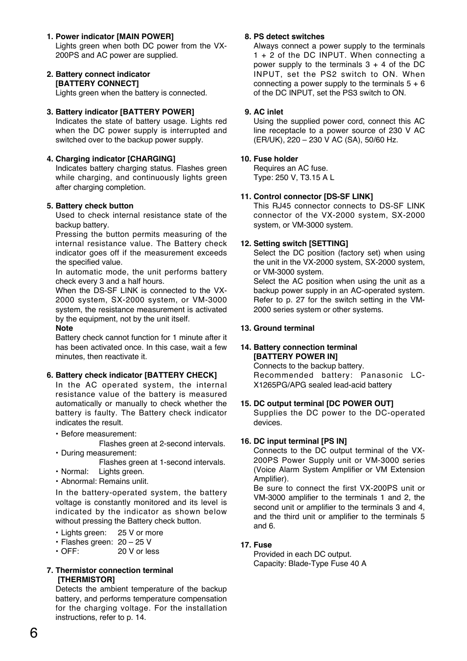 Toa VX-200PS SA User Manual | Page 6 / 32