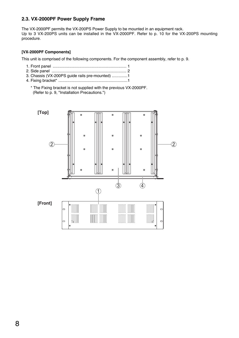 Toa VX-200PS SA User Manual | Page 8 / 32