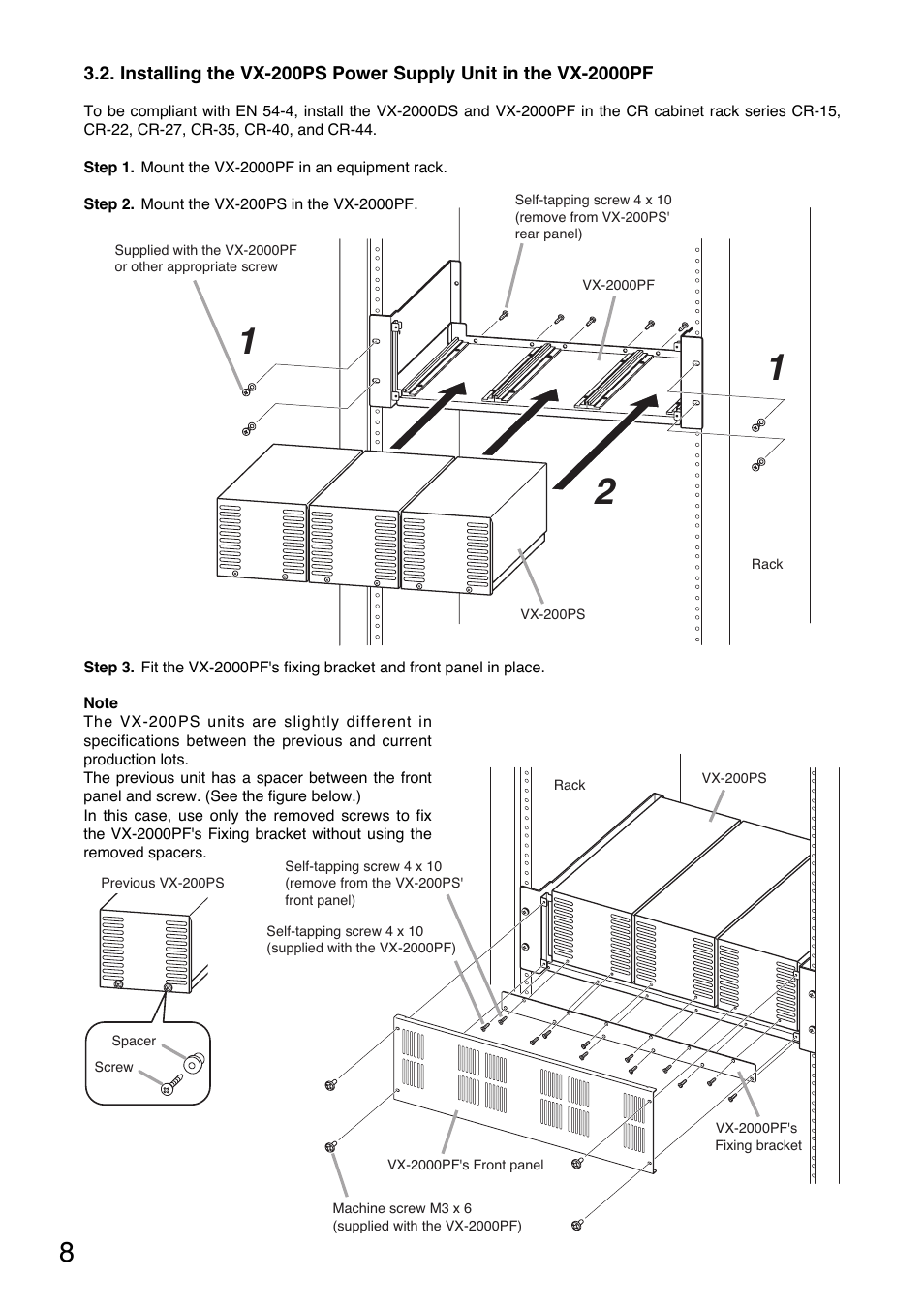 Toa VX-200PS ER User Manual | Page 8 / 28