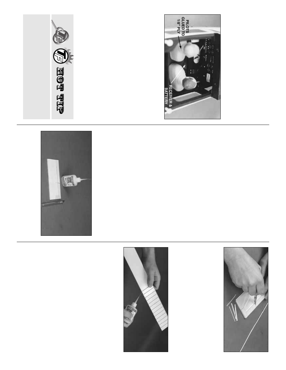 Coc kpit finishing, Install contr ol surface corrugations | Top Flite TOPA0300 User Manual | Page 50 / 56