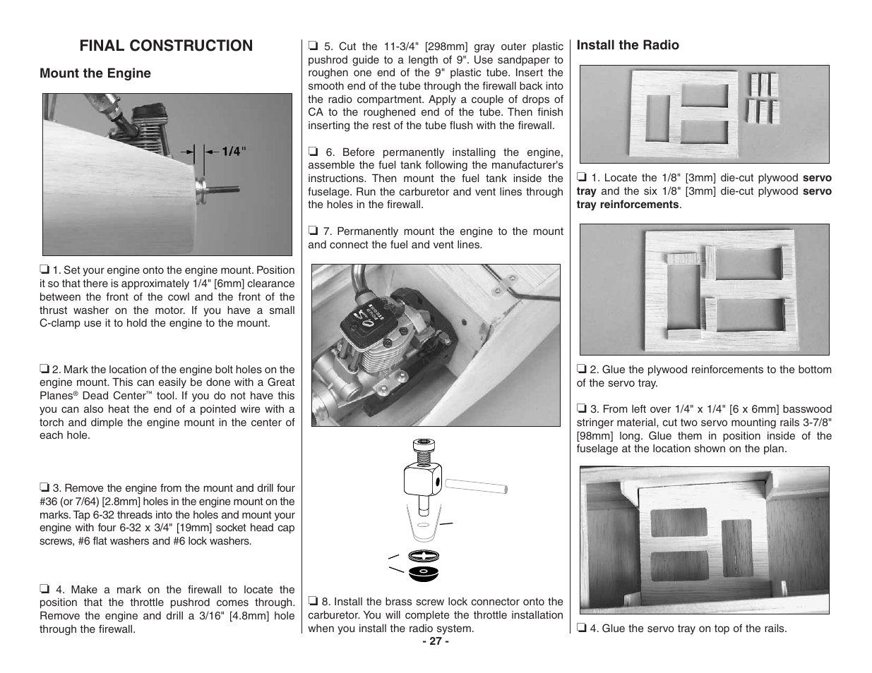 Final construction | Top Flite TOPA0215 User Manual | Page 27 / 42