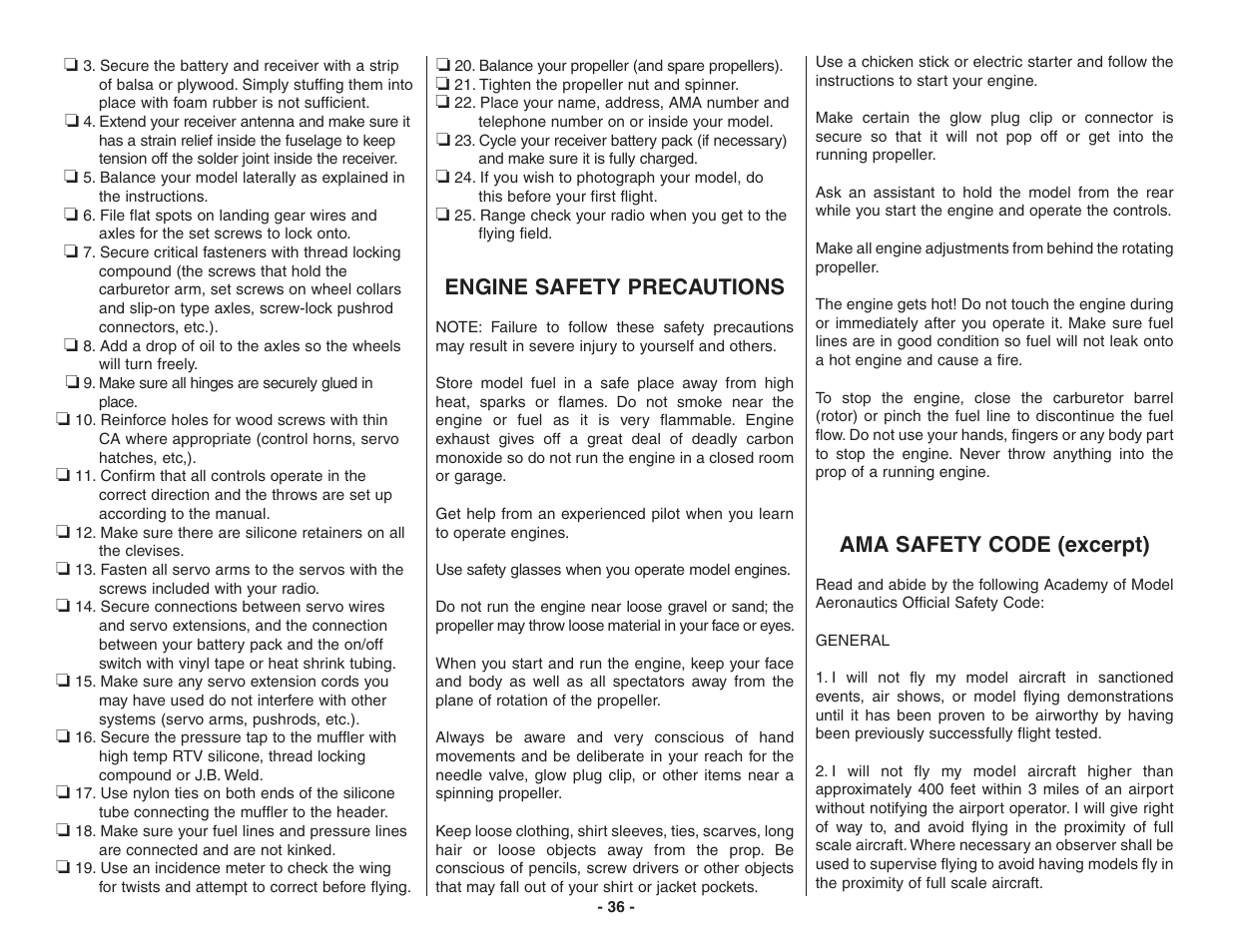 Top Flite TOPA0215 User Manual | Page 36 / 42