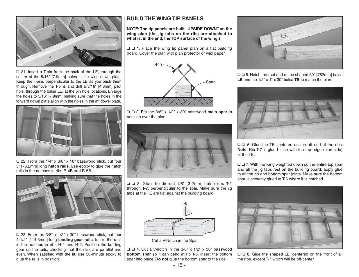 Build the wing tip panels | Top Flite TOPA0410 User Manual | Page 16 / 62