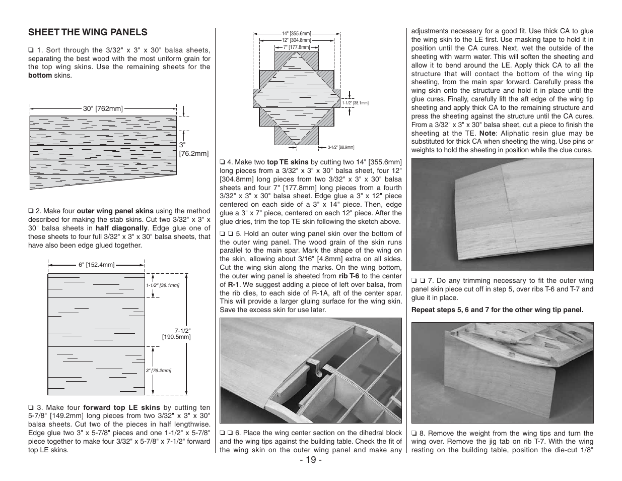 19 - sheet the wing panels | Top Flite TOPA0410 User Manual | Page 19 / 62