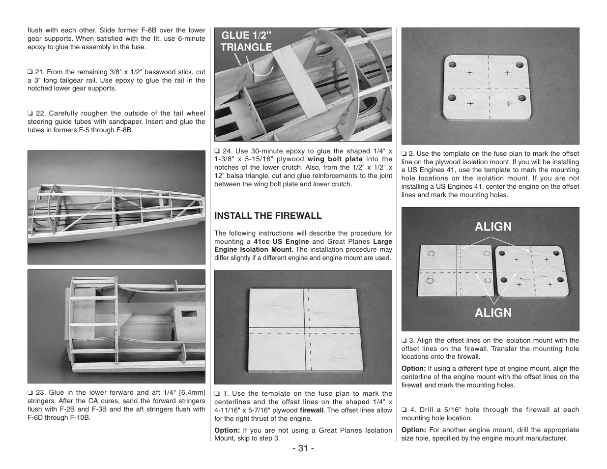Install the firewall | Top Flite TOPA0410 User Manual | Page 31 / 62