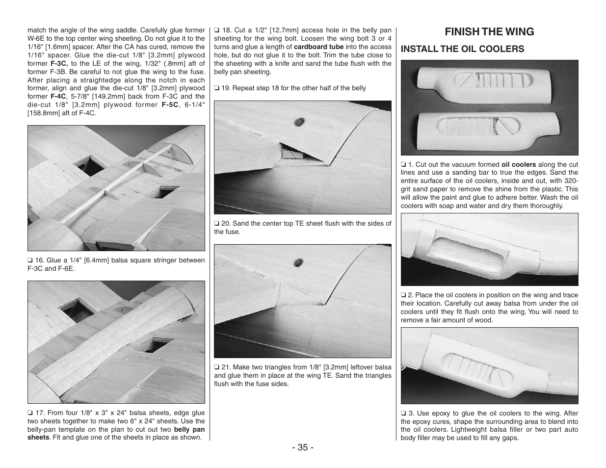 Finish the wing | Top Flite TOPA0410 User Manual | Page 35 / 62