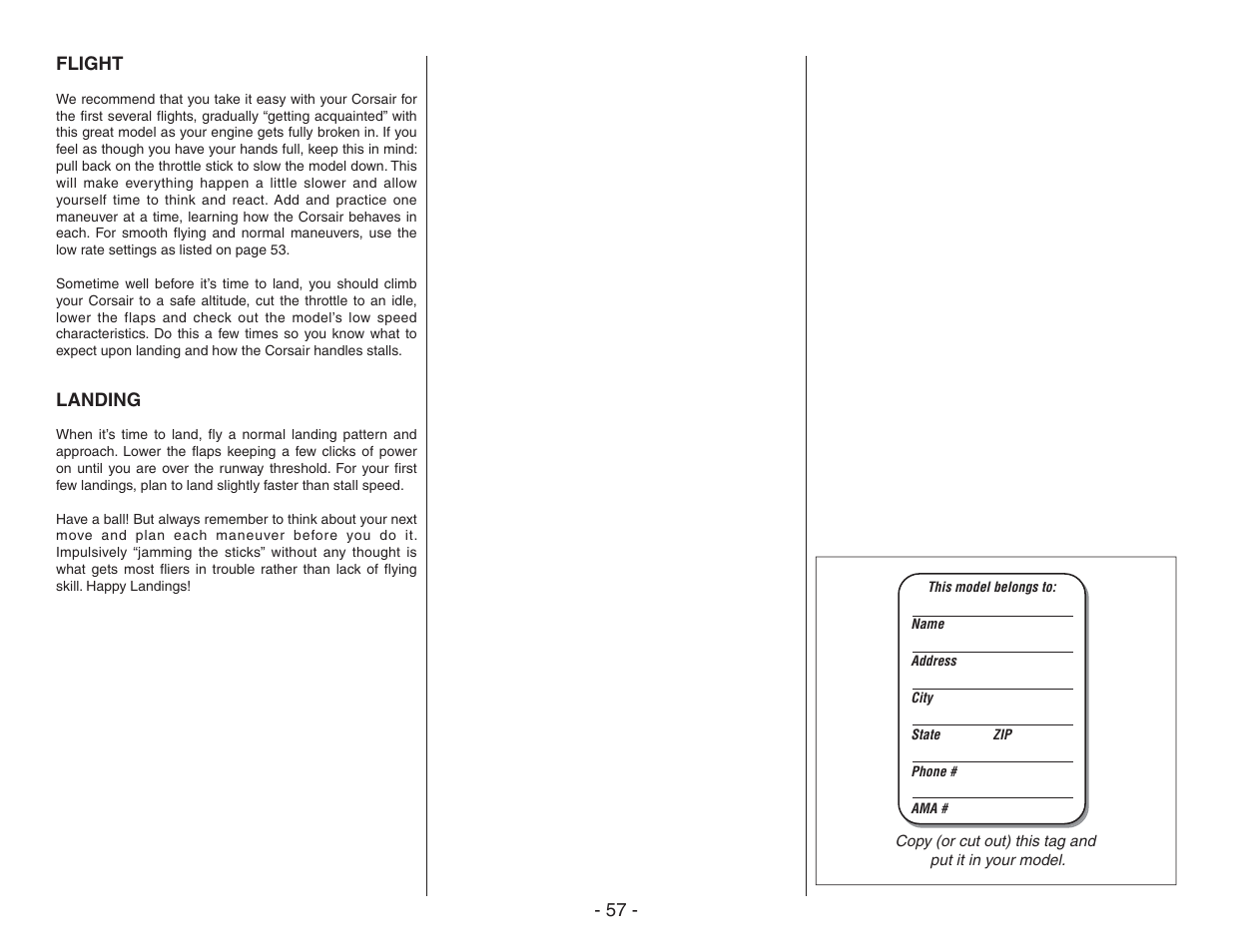 Top Flite TOPA0410 User Manual | Page 57 / 62