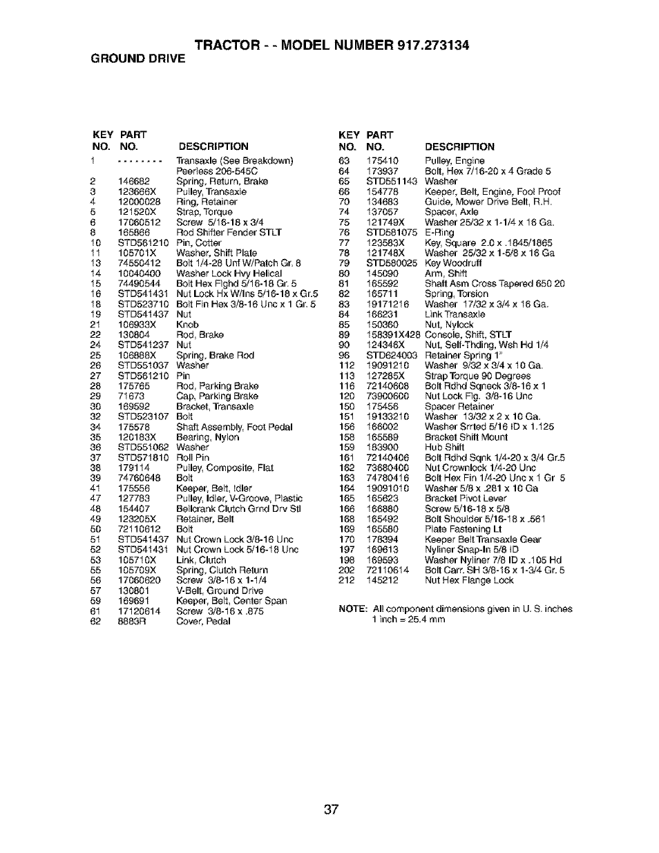 Ground drive | Craftsman 917.273134 User Manual | Page 37 / 60