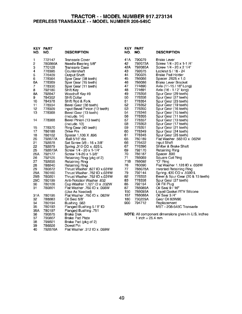 Craftsman 917.273134 User Manual | Page 49 / 60