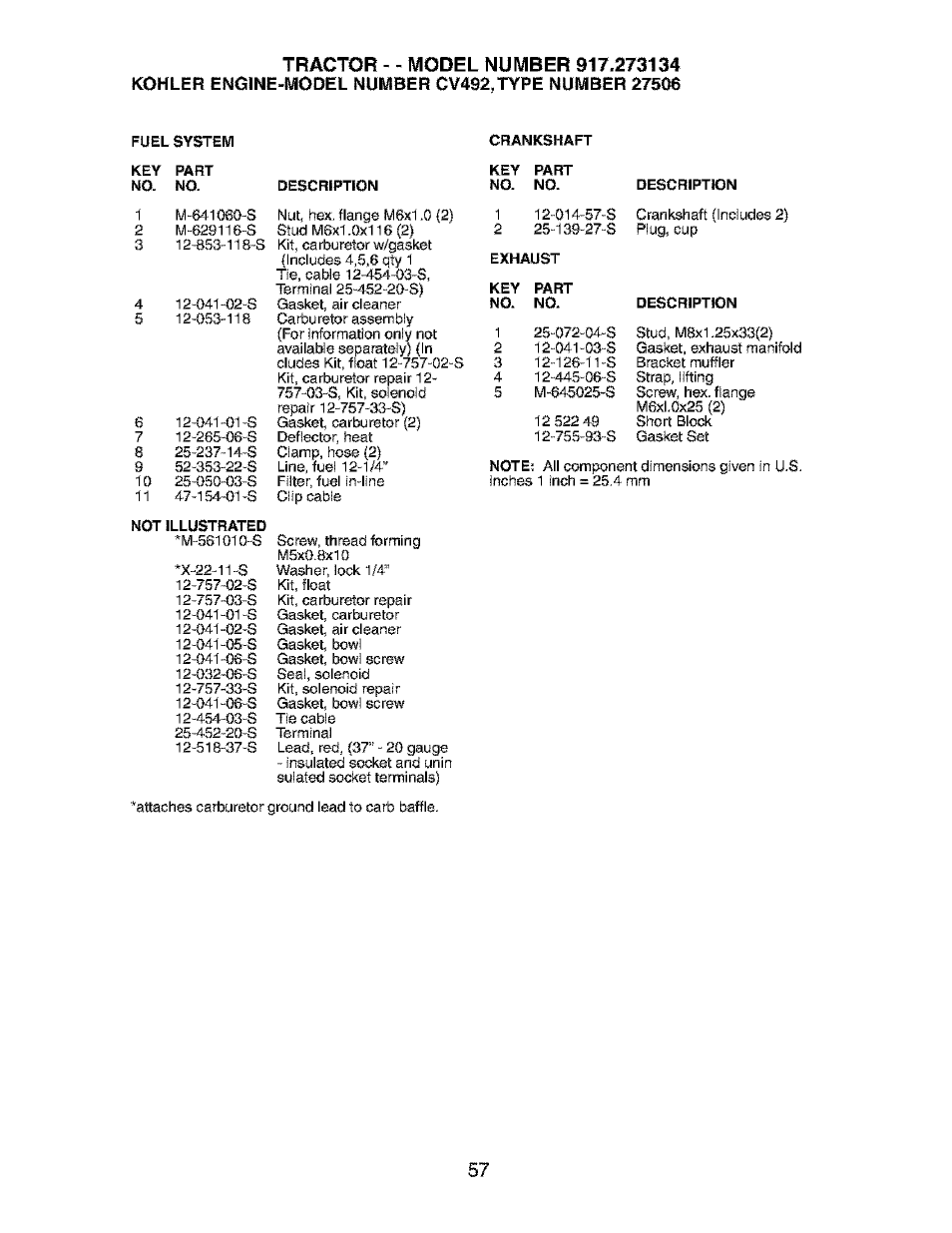 Craftsman 917.273134 User Manual | Page 57 / 60