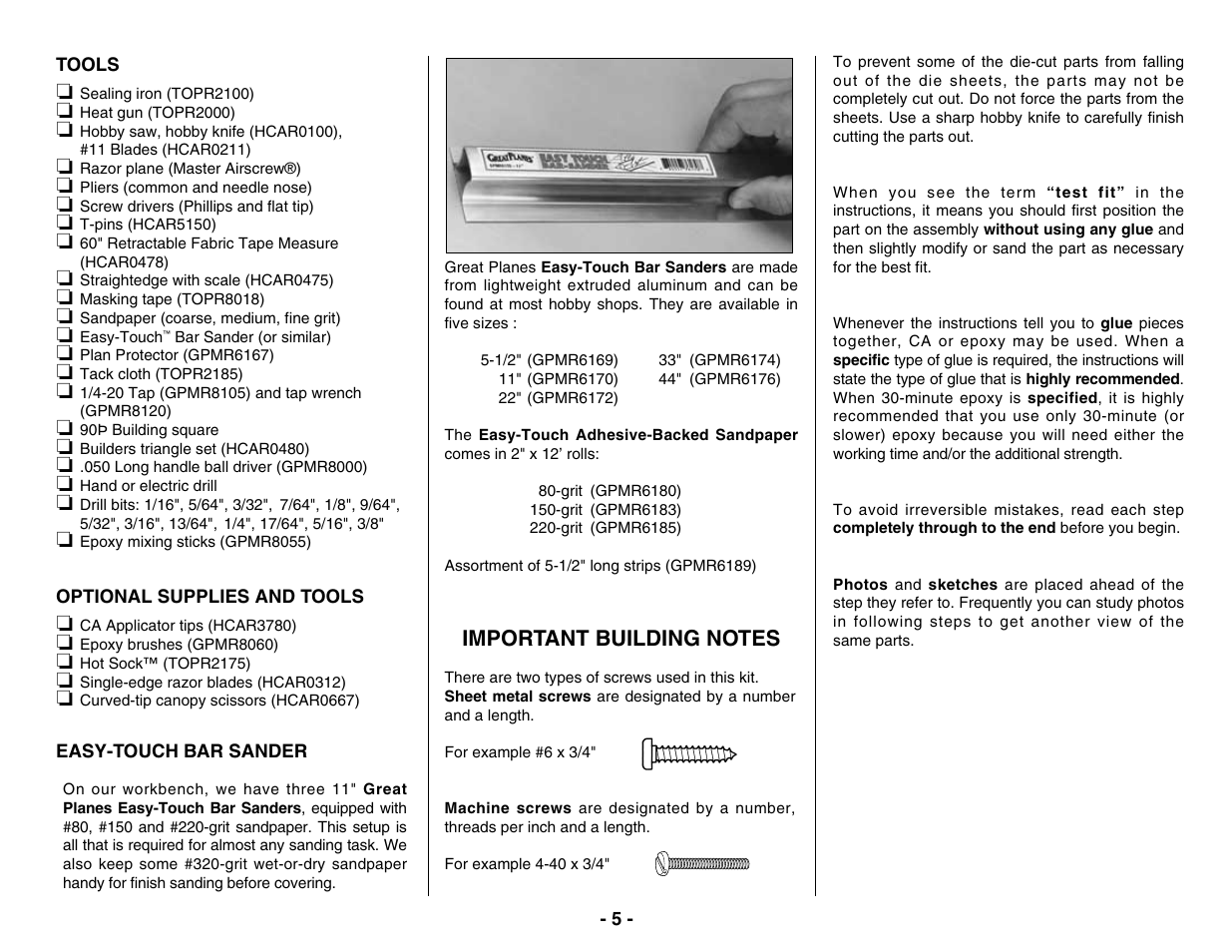 Top Flite TOPA0400 User Manual | Page 5 / 60