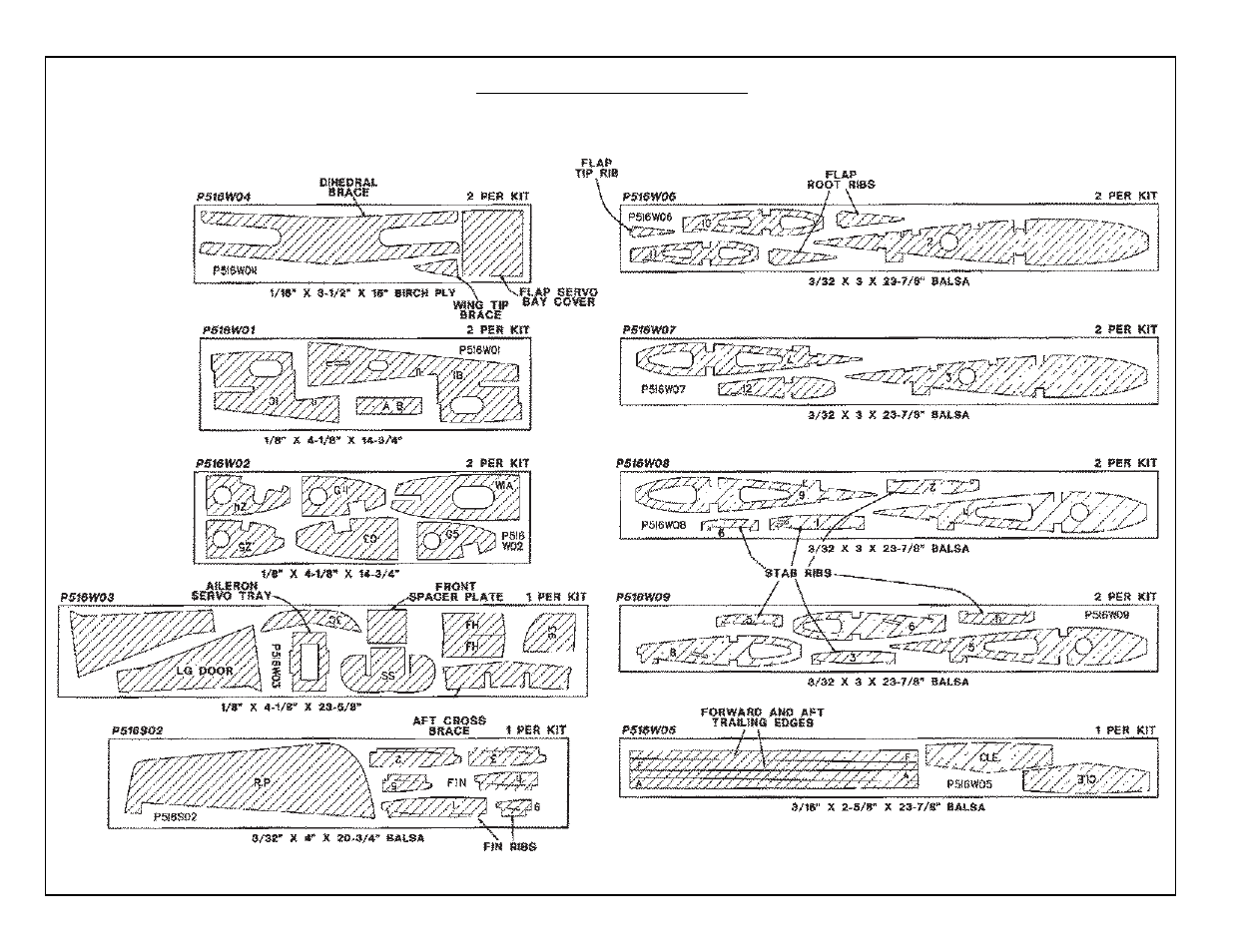Die-cut patterns | Top Flite TOPA0110 User Manual | Page 4 / 60
