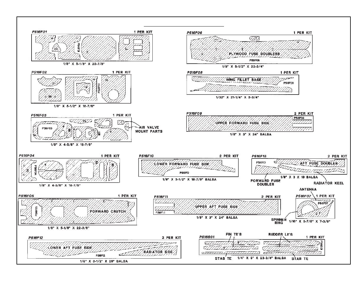 Die-cut patterns | Top Flite TOPA0110 User Manual | Page 5 / 60