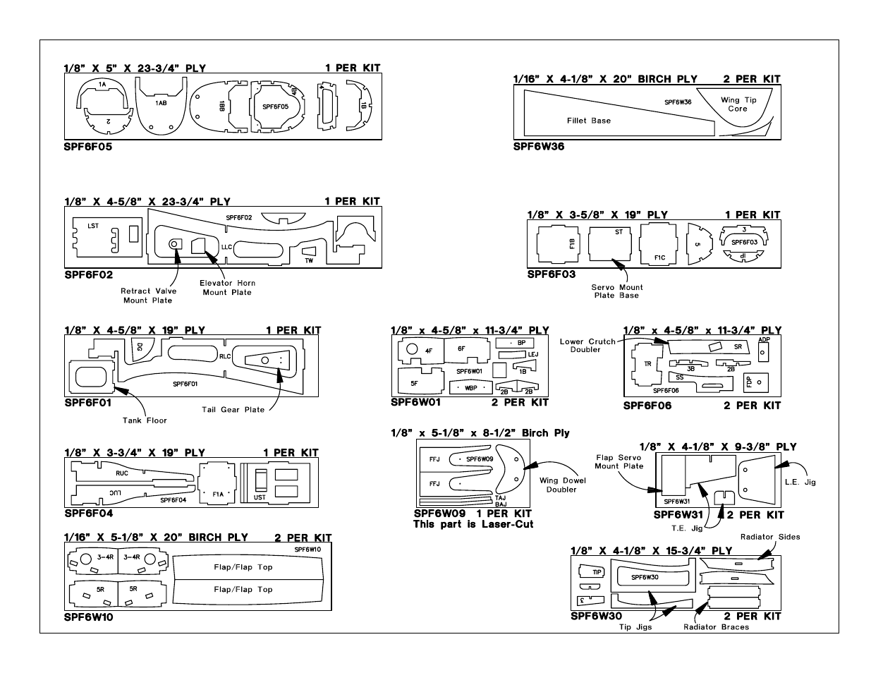 Die-cut patterns | Top Flite TOPA0140 User Manual | Page 9 / 64