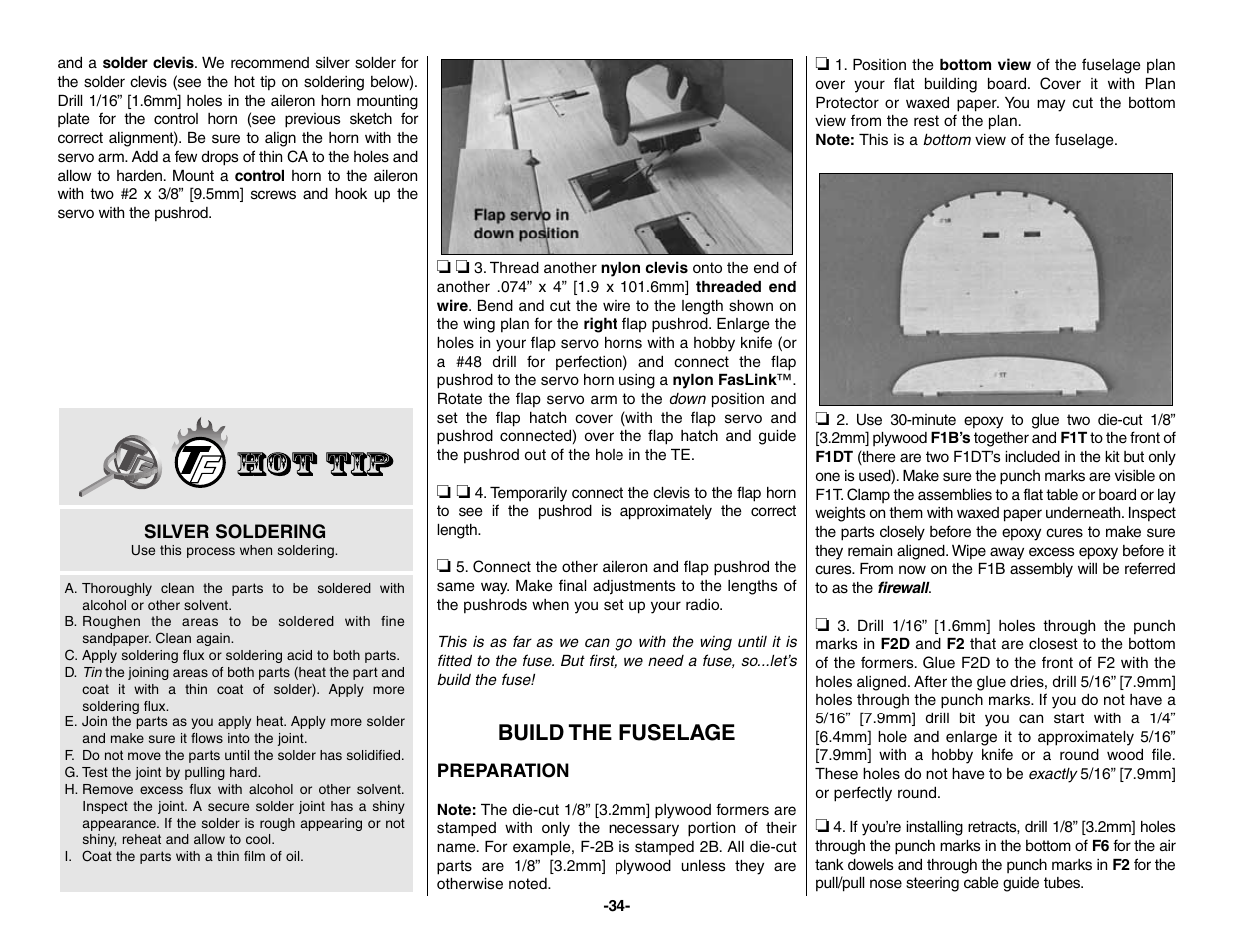 Build the fuselage | Top Flite TOPA0160 User Manual | Page 34 / 66