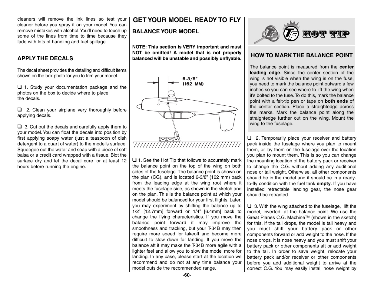 Top Flite TOPA0160 User Manual | Page 60 / 66
