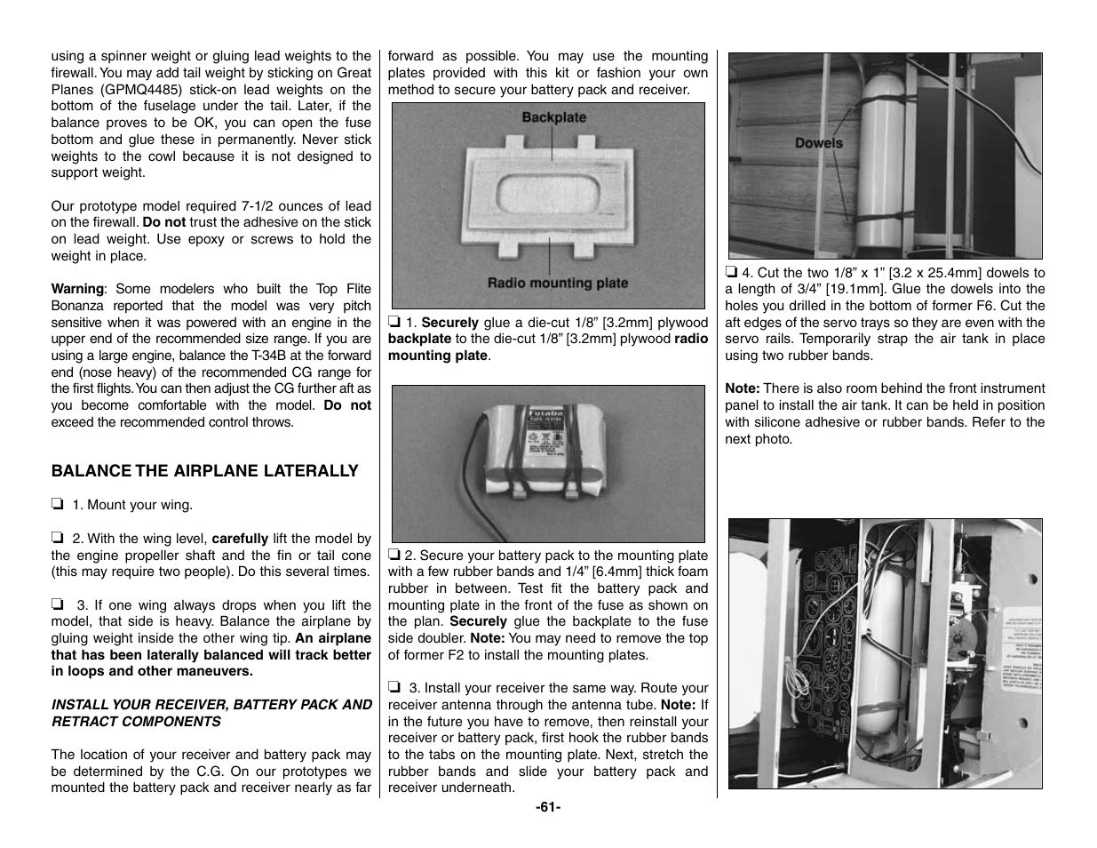 Top Flite TOPA0160 User Manual | Page 61 / 66