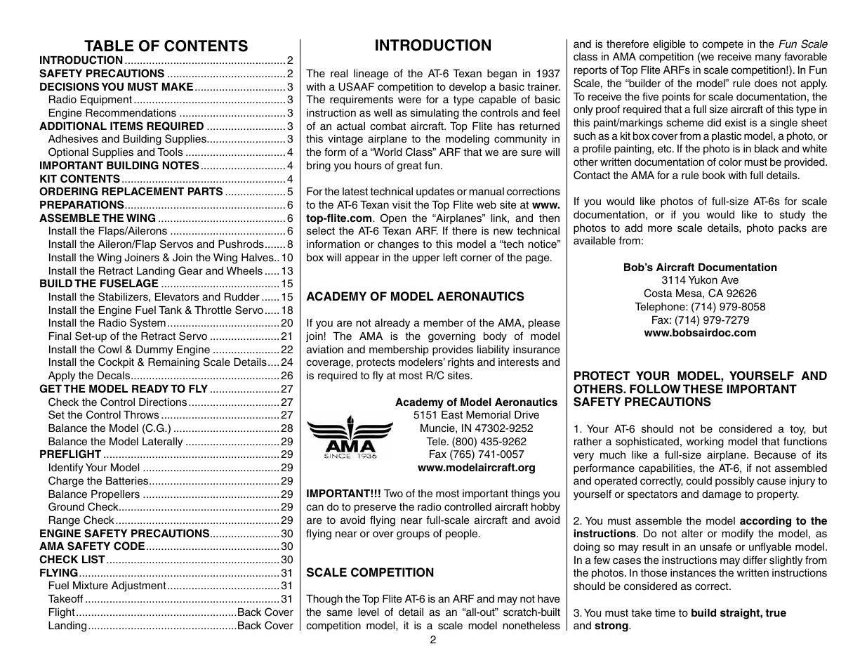 Top Flite TOPA0965 User Manual | Page 2 / 32