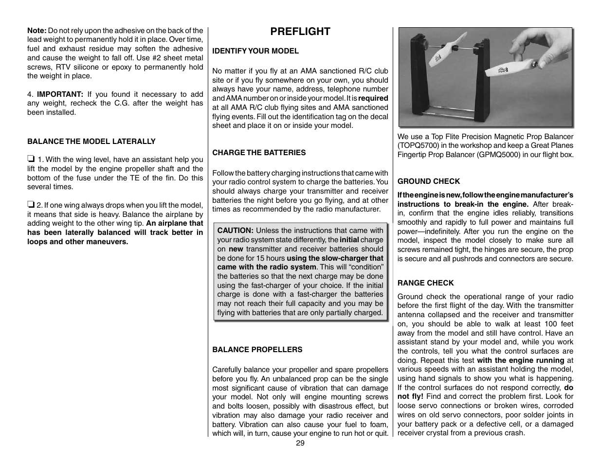 Preflight | Top Flite TOPA0965 User Manual | Page 29 / 32