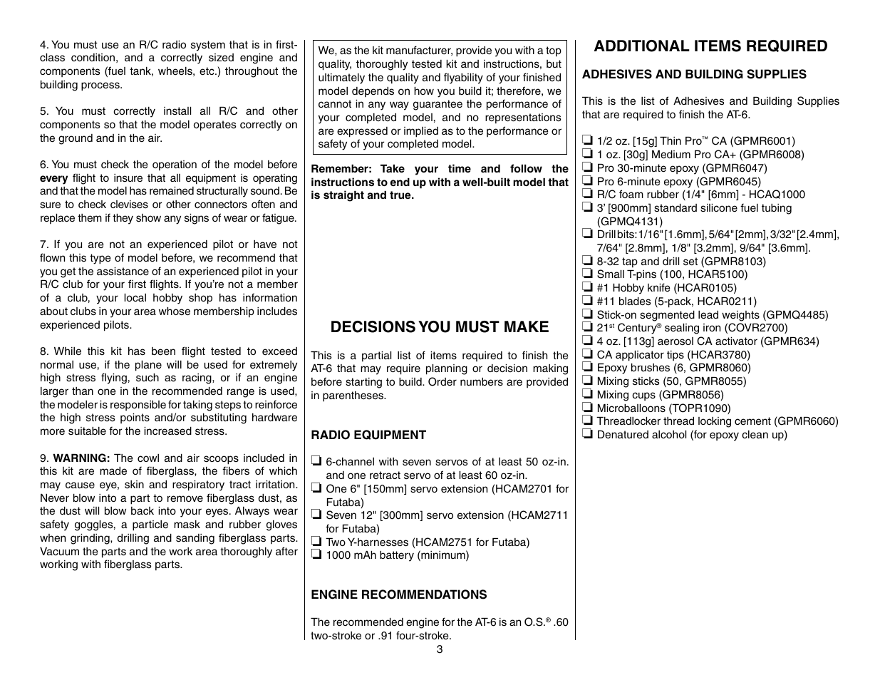 Top Flite TOPA0965 User Manual | Page 3 / 32