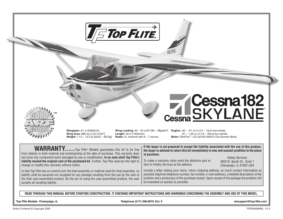 Top Flite TOPA0906 User Manual | 36 pages